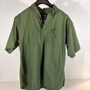 RedHead Mens Shirt Size 2XL Short Sleeve Utility Outdoors Casual Green Classic